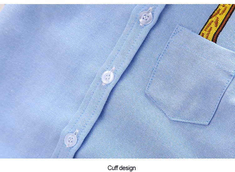 Boys' Short Sleeved Plain Polyester Shirt