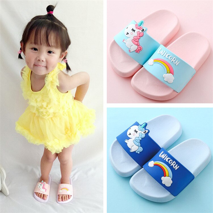 Summer Unicorn Slippers for Kids