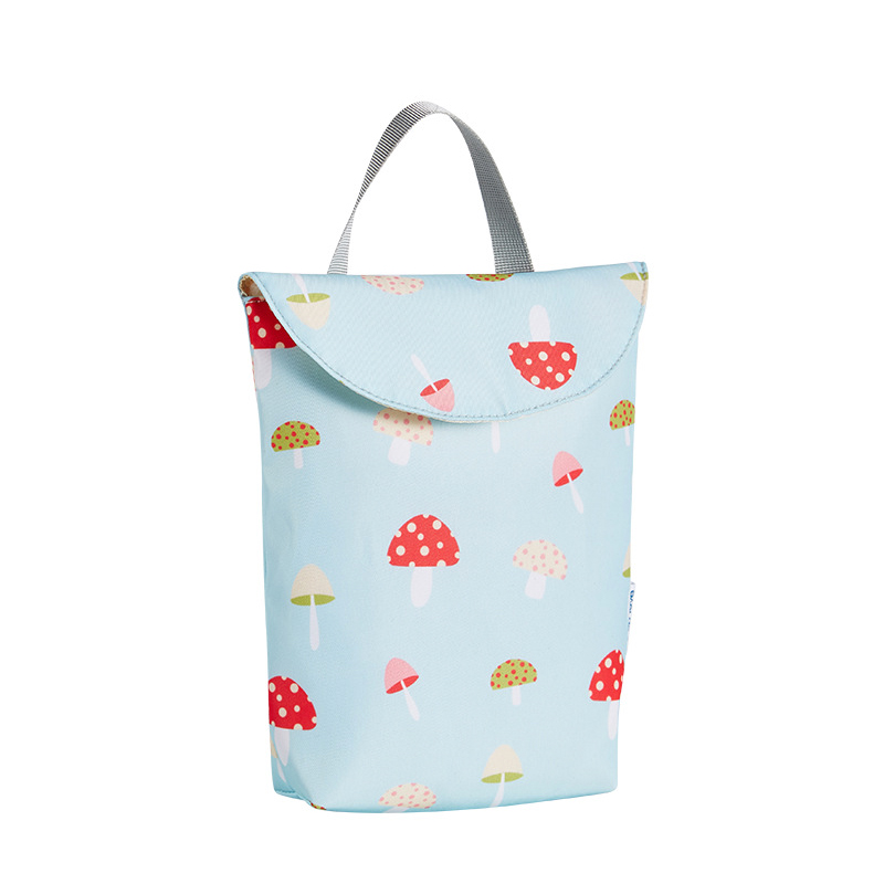 Reusable Waterproof Baby Diaper Bag with Cartoon Print