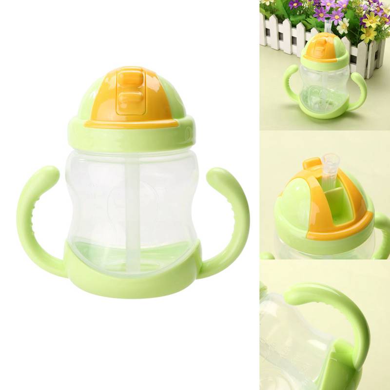 Convenient Double Handled Training Plastic Baby Cup