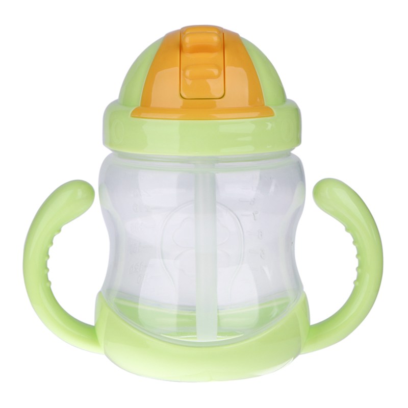 Convenient Double Handled Training Plastic Baby Cup
