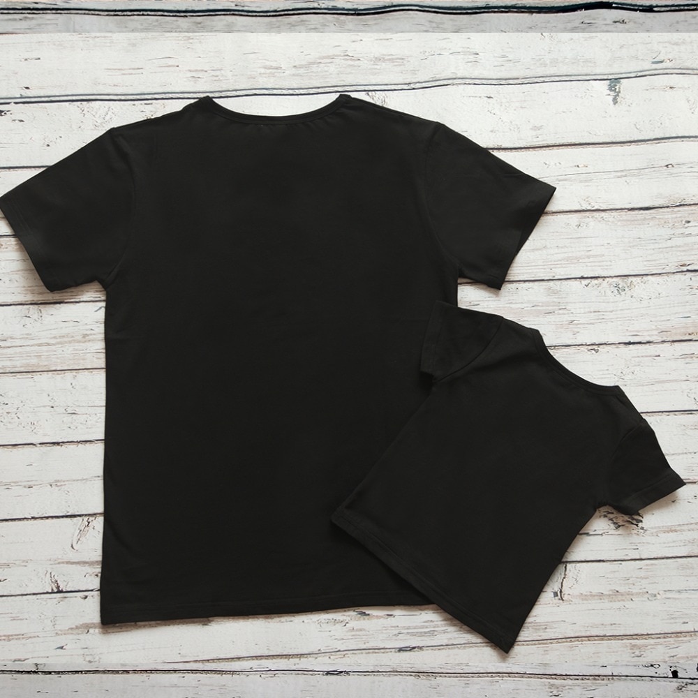 Funny Letter Printed Father and Kid Matching T-Shirt