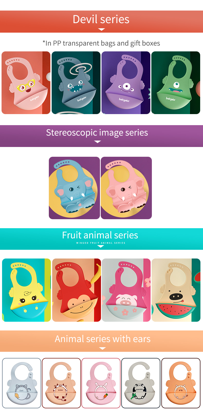 Waterproof Silicone Feeding Baby Bib