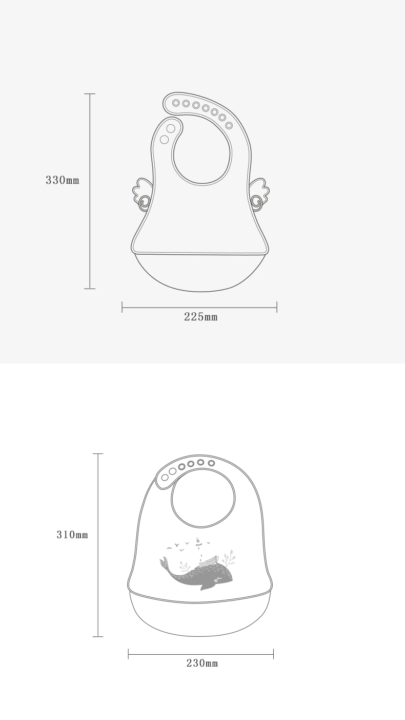 Waterproof Silicone Feeding Baby Bib