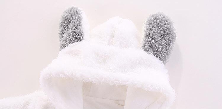 Warm Bear Shaped Hooded Baby's Romper