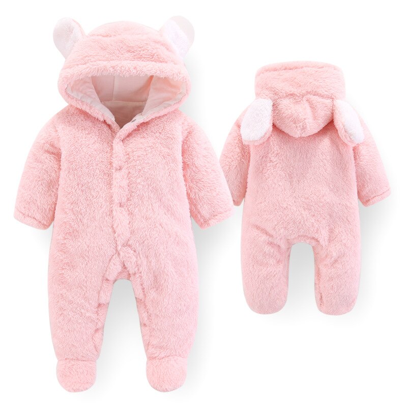 Warm Bear Shaped Hooded Baby's Romper