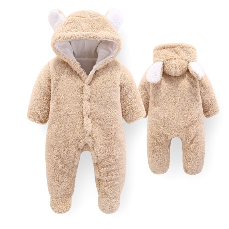 Warm Bear Shaped Hooded Baby's Romper