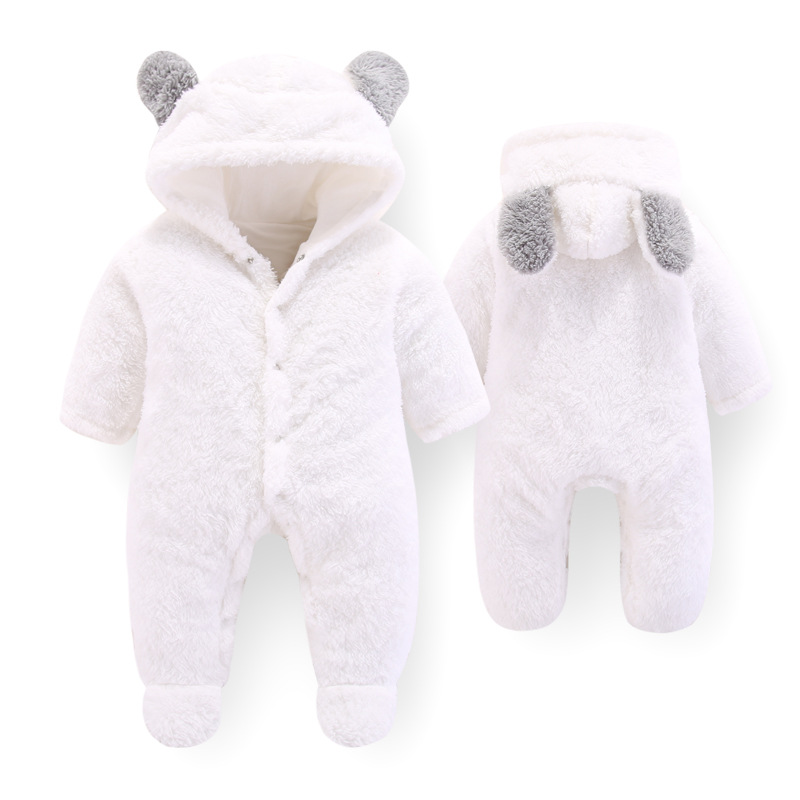 Warm Bear Shaped Hooded Baby's Romper