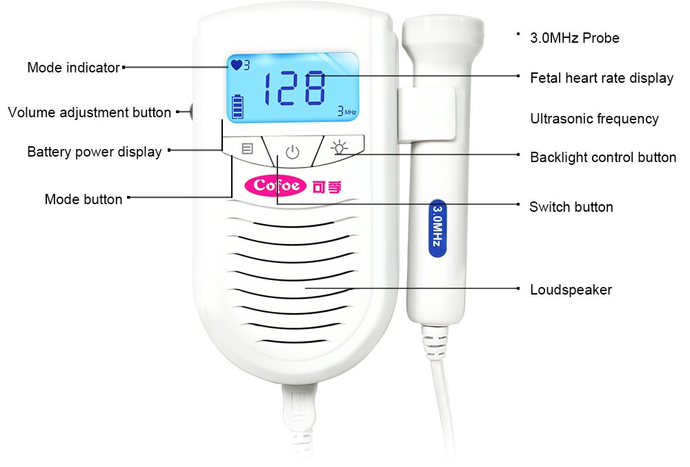 Ultrasound Baby Heartbeat Doppler